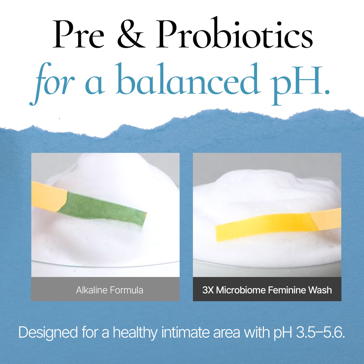 INERTIA pH-Balanced Feminine Wash The Pure 3X Microbiome, Pre & Probiotics, Glacier Water, Mannose & Cranberry Extract, 150ml