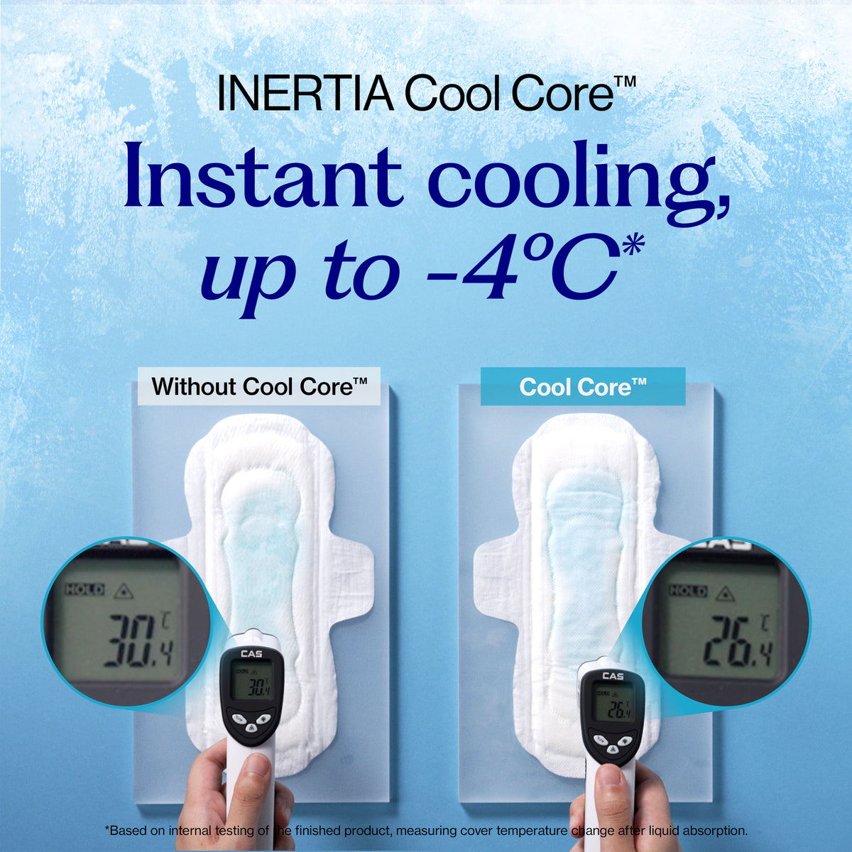INERTIA The Cool Pad – Cooling Effect Korean Sanitary Pads for Women | Regular Absorbency with Wings | Organic Cotton, Leak-Proof, Super Absorbent, Hypoallergenic, Chlorine-Free (12 Count)