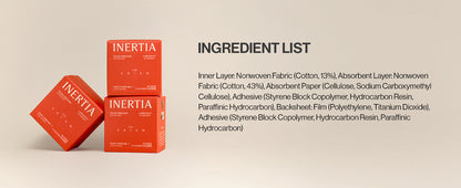 Inertia The Prism Red Panty Liner – 100% Organic Cotton Cover-to-Core Korean Panty Liner, Ultra Thin & No Wings | Hypoallergenic, Quick Absorption, Chlorine-Free & Fragrance-Free (18 pads)