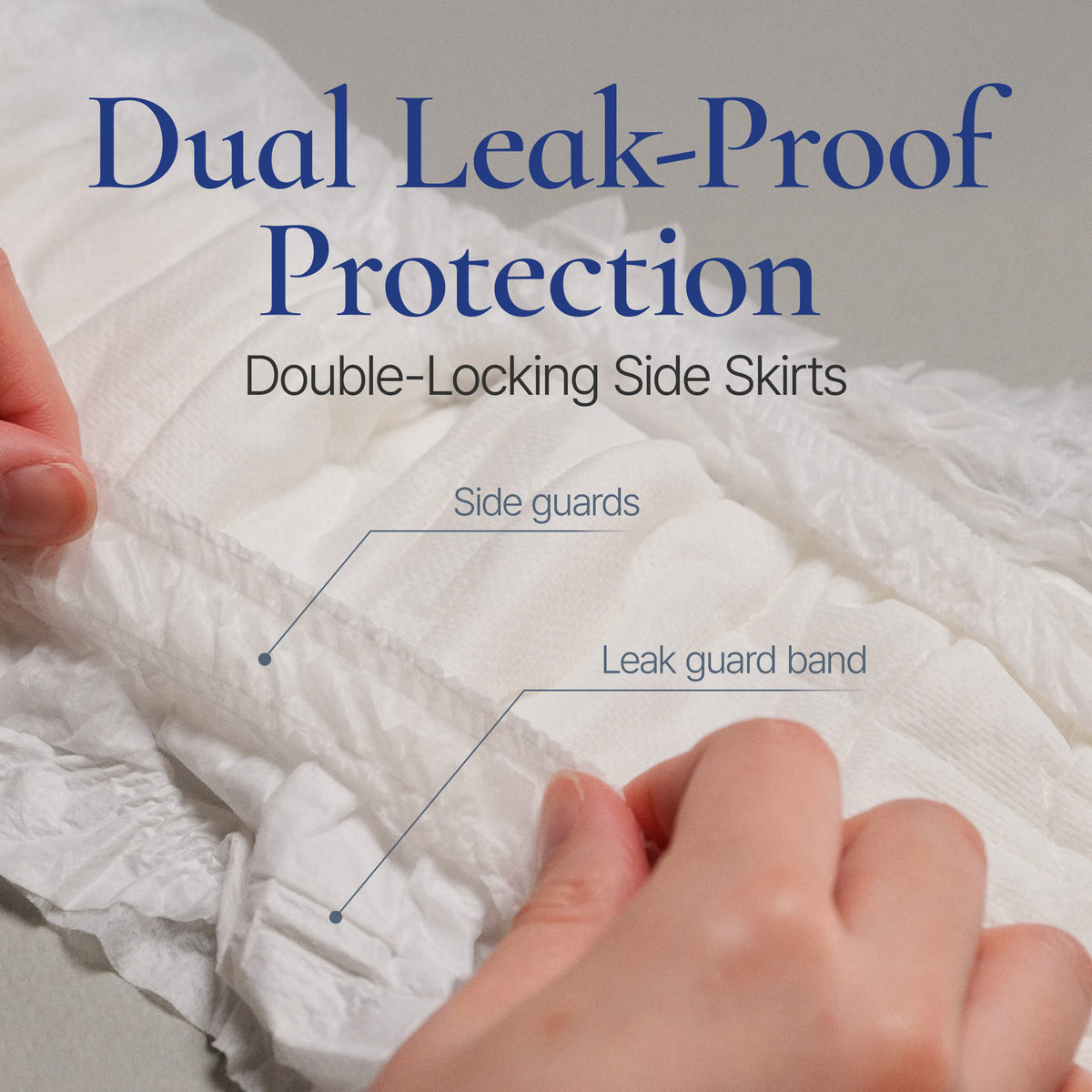 Overnight Disposable Underwear – 100% Organic Cotton Cover with Dual Leak Locker Protection | Secure & Comfortable Fit, Unscented, Hypoallergenic, Postpartum Essentials (Size M, 8 Count)